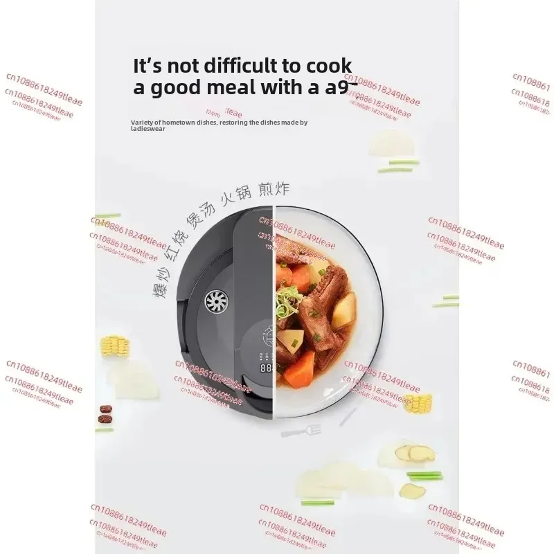 CJ-A9 220V Intelligent Cooking Machine, Food Mixer, Frying, Simmering, And Cooking Separate Non-stick Pan, Easy to Clean 3.5L