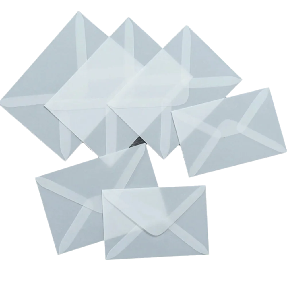 10PCS New 10pcs/Set Translucent Envelope European Style Business Letters Postcard Envelope Sulfuric Acid Paper Giftbox Envelope