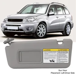 UV Sun Visor Left Sun Visor with Makeup Mirror Replacement for RAV4 2004 to 2005 Grey Left Driver Side Sun Visor Car Interior