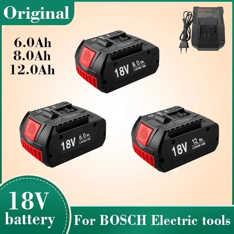 

Original 18V 6000mAh Rechargeable Li-ion Battery For Bosch 18V Power tool Backup Portable Replacement BAT609 Indicator light