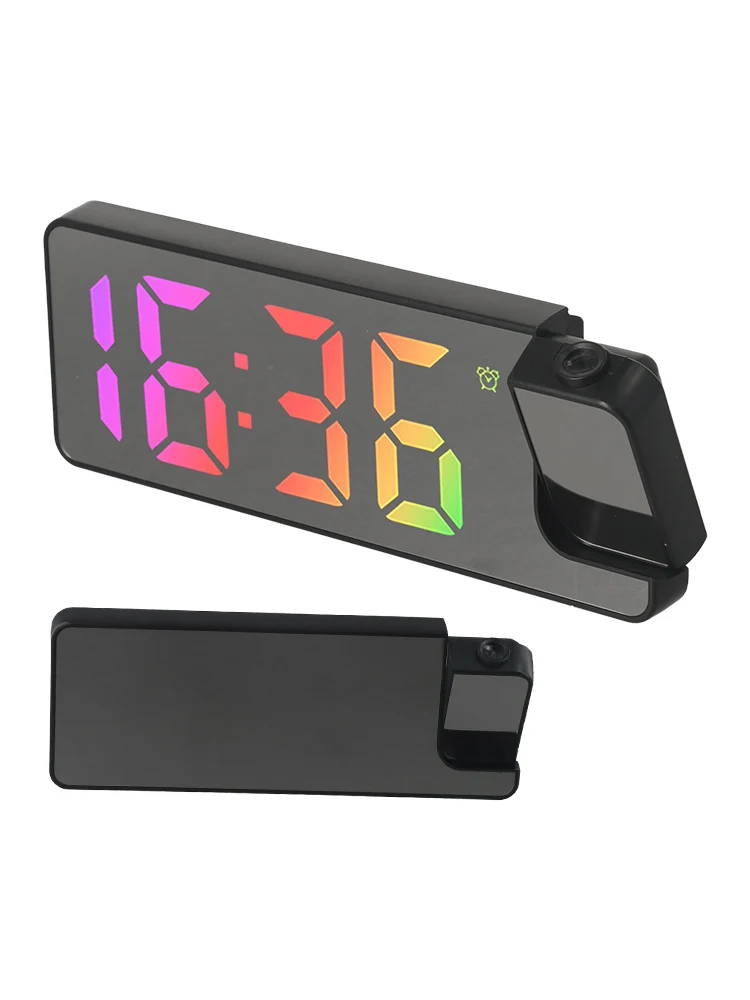 LED Projecting Digital Alarm Clock Designed for Effortless Time Reading with Integrated Temperature Sensitivity