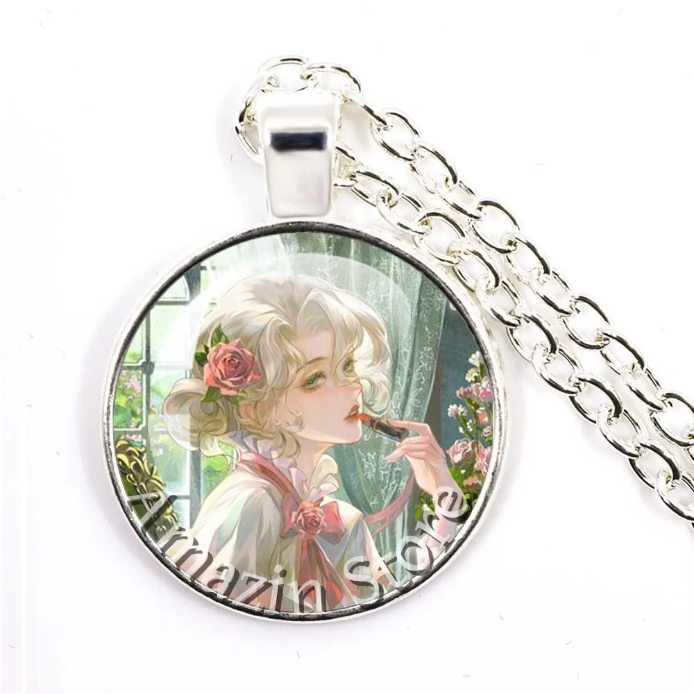 New Style Game Identity V 25mm Glass Round Necklace Anime Pendant Jewelry Accessories Cartoon For  Fans Decoration Gift JD023