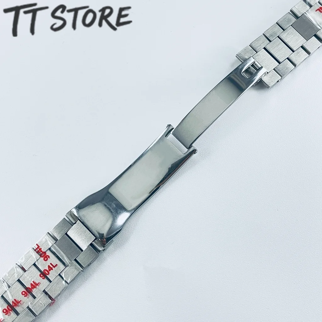 20 مللي متر منحني نهاية الرئيس حزام (استيك) ساعة ل Seiko NH35 Datejust 904L الفولاذ المقاوم للصدأ حزام ساعة اليد لسوار الرئيس الذهب الفضة