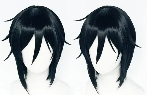 Black Butler Sebastian Michaelis Cosplay Wig Men Short Black Wig Cosplay Anime Cosplay Wig Heat Resistant Synthetic Wigs