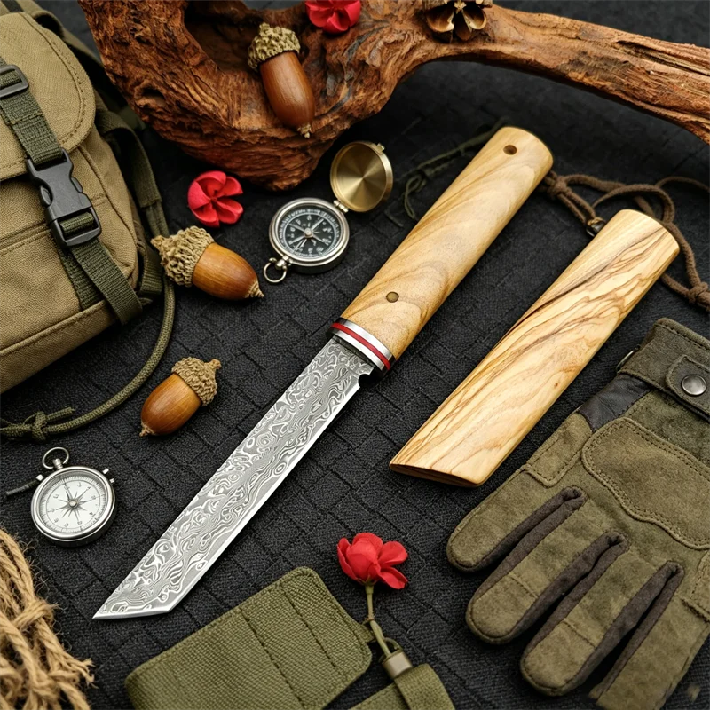Przenośny Nóż z Ostrzem Damasc – Edc Pocket Carry Fixed Blade recenzja i cena