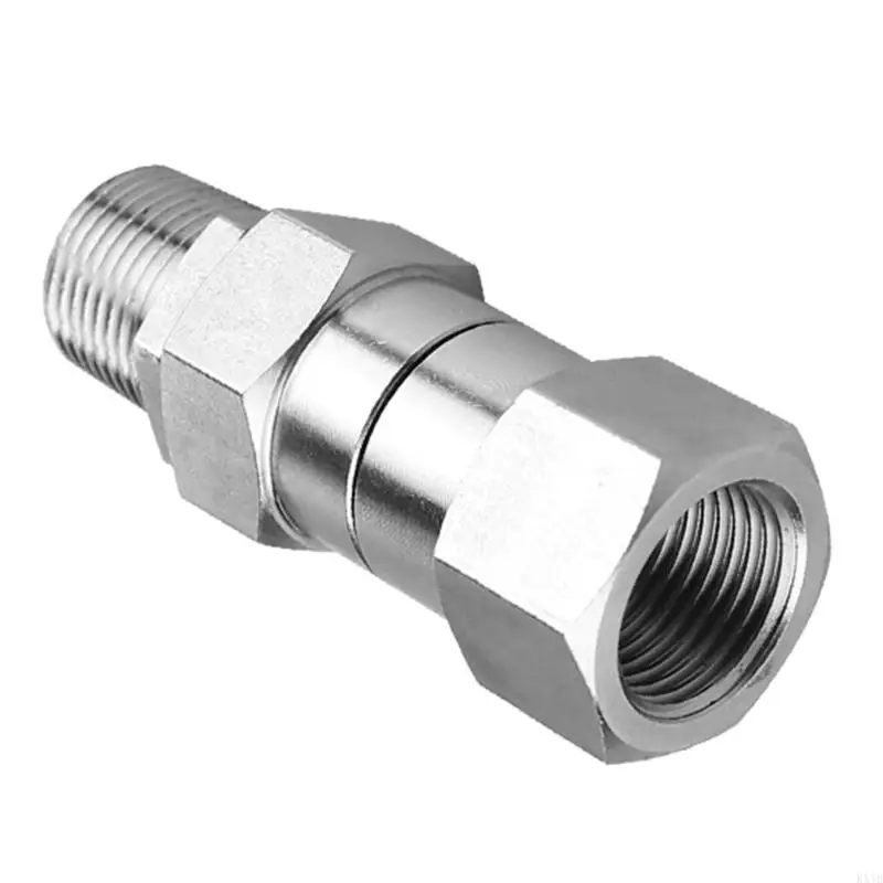 KX4B สแตนเลสความดันเครื่องซักผ้าหมุน 3/8 นิ้ว NPT เกลียวชาย/M22 14 มม.หมุน Joint Kink ฟรี Quick Connector