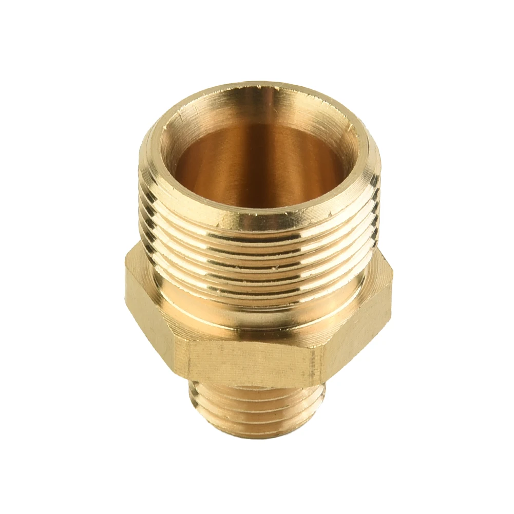Brass Hose Adapter M22 x 15mm Male to G1/4 Threaded Connector for High Pressure Washer Spray and Pipe Couplings