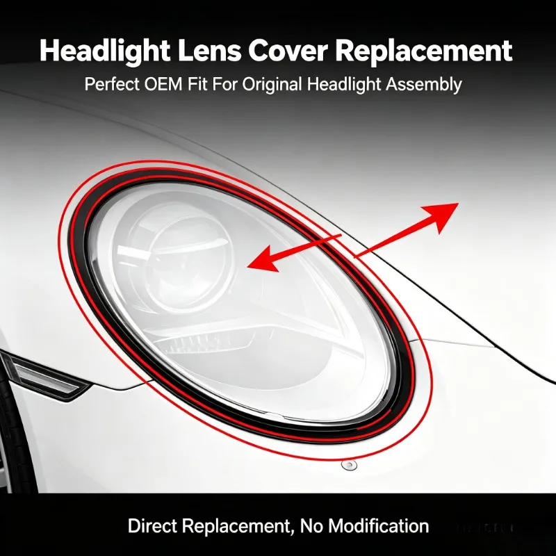 Moggic Headlight Front Lamp Lens Cover Compatible With 2012 To 2021 911 Targa Carrera Left Right Side Replacement Housing