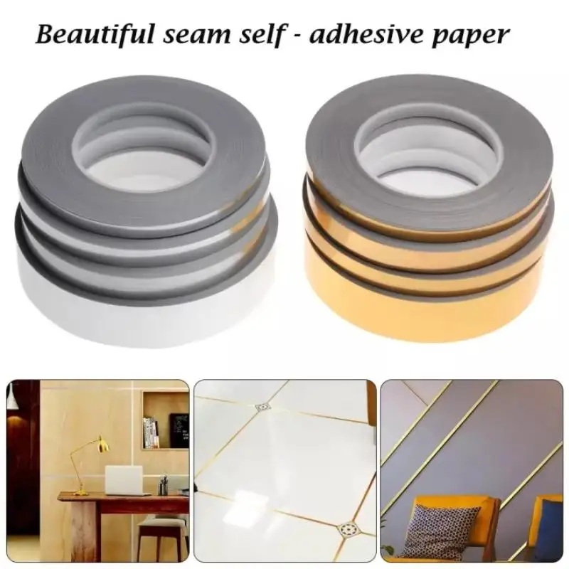 50M Tile Crevice Tape Sticker Self Adhesive Waterproof Anti Mold Sealant For Living Room Ceiling Decoration Floor Accessories