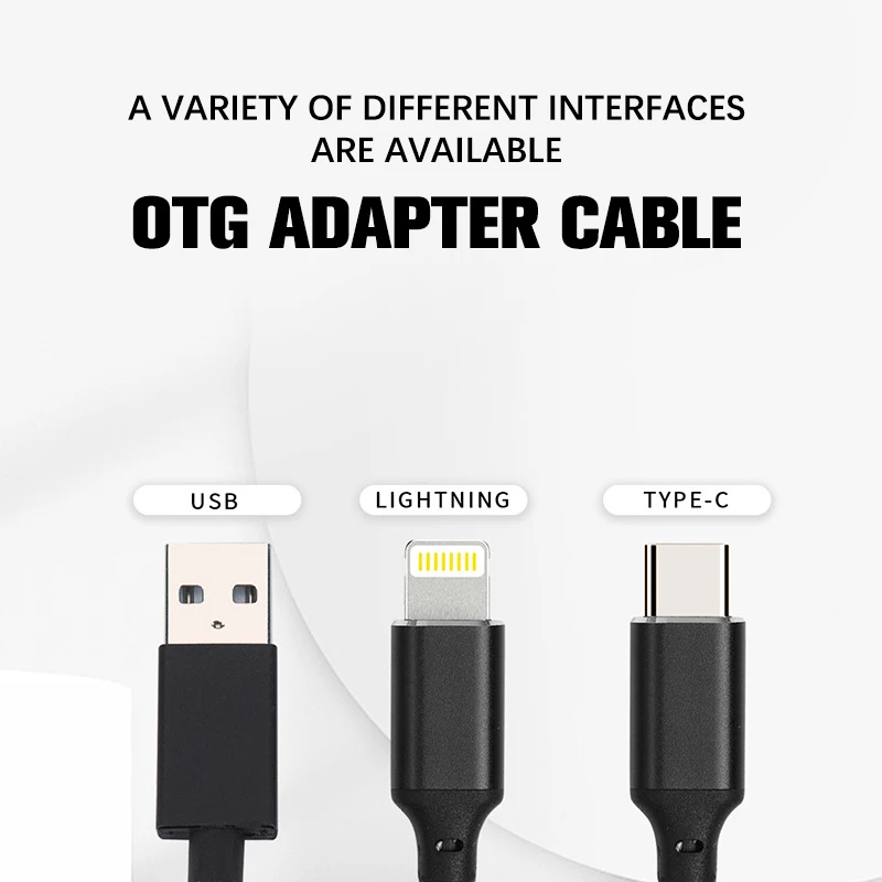 OTG Multi-Function Adapter Cable Lightning TYPE-C USB Interface Wire Control Applicable to Apple Android Computers