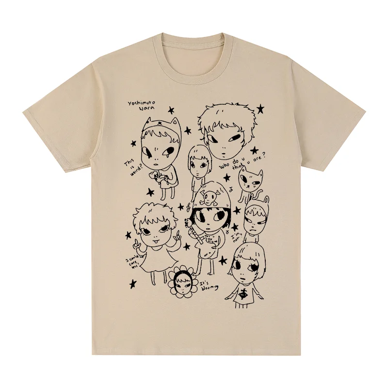 Yoshitomo Nara Vintage T-shirt Gift Idea Unique Party Fashion Streetwear Popular Cotton Men T Shirt New Tee Tshirt Womens Tops