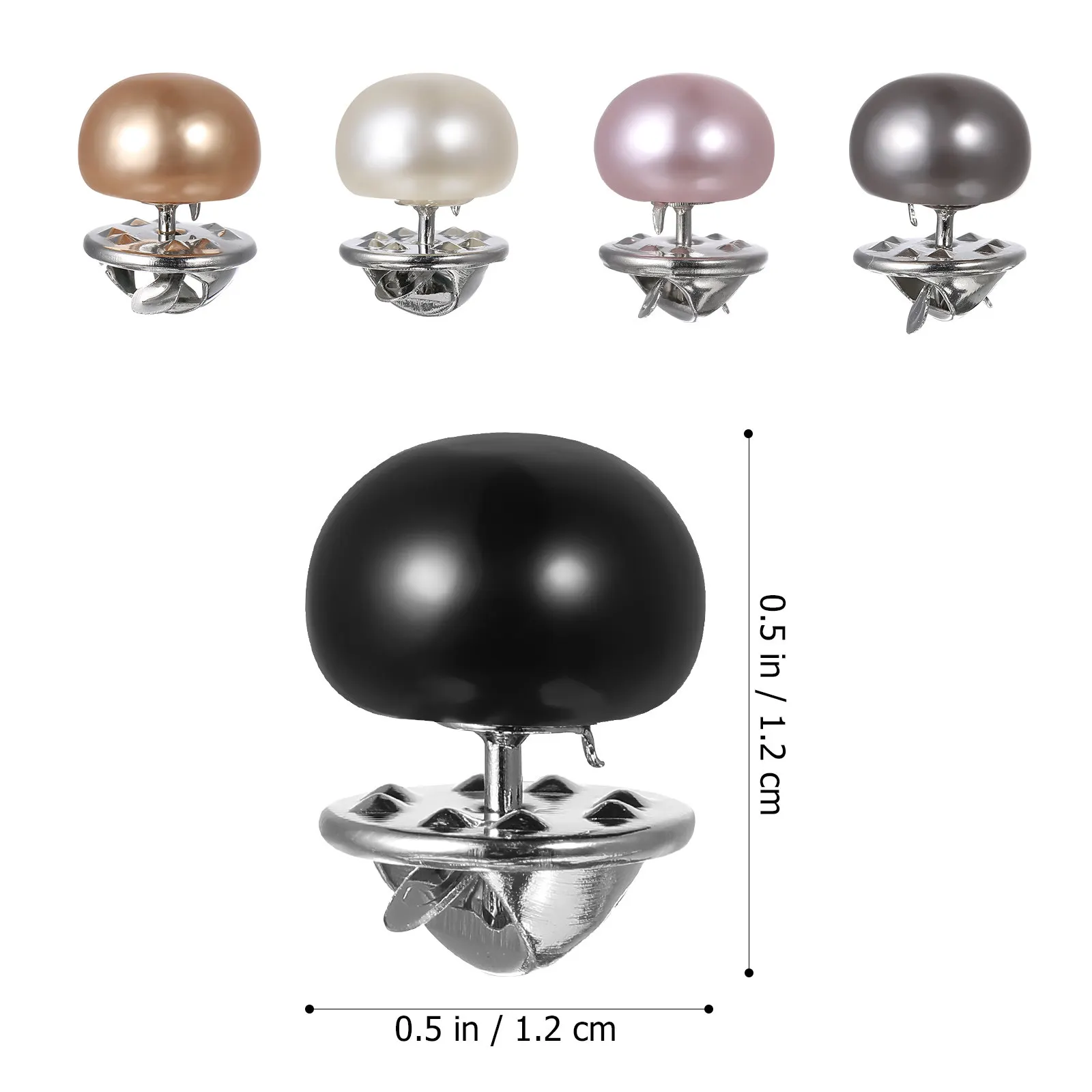 25Pcs Anti Exposure Brooch Buttons Pearl Shape Secure Clasp Cleavage Collar Dress Lapel Pin Female Brooches Cover Up
