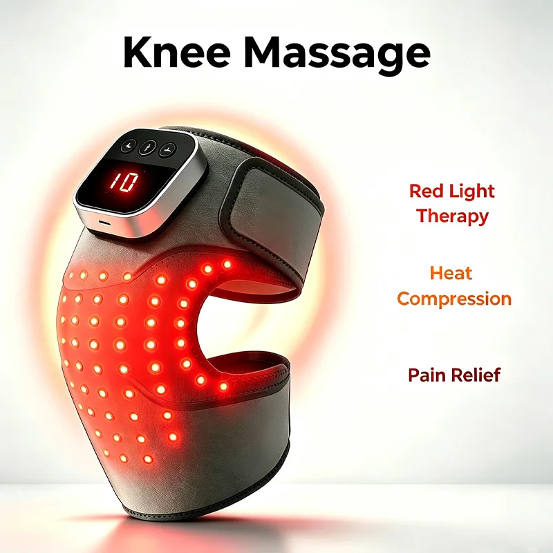 Mugwort Knee Massage Electric Heated Vibration 3 in 1 Massager for Shoulder Elbow Hot Compress Thermal Joint Muscle Relaxation