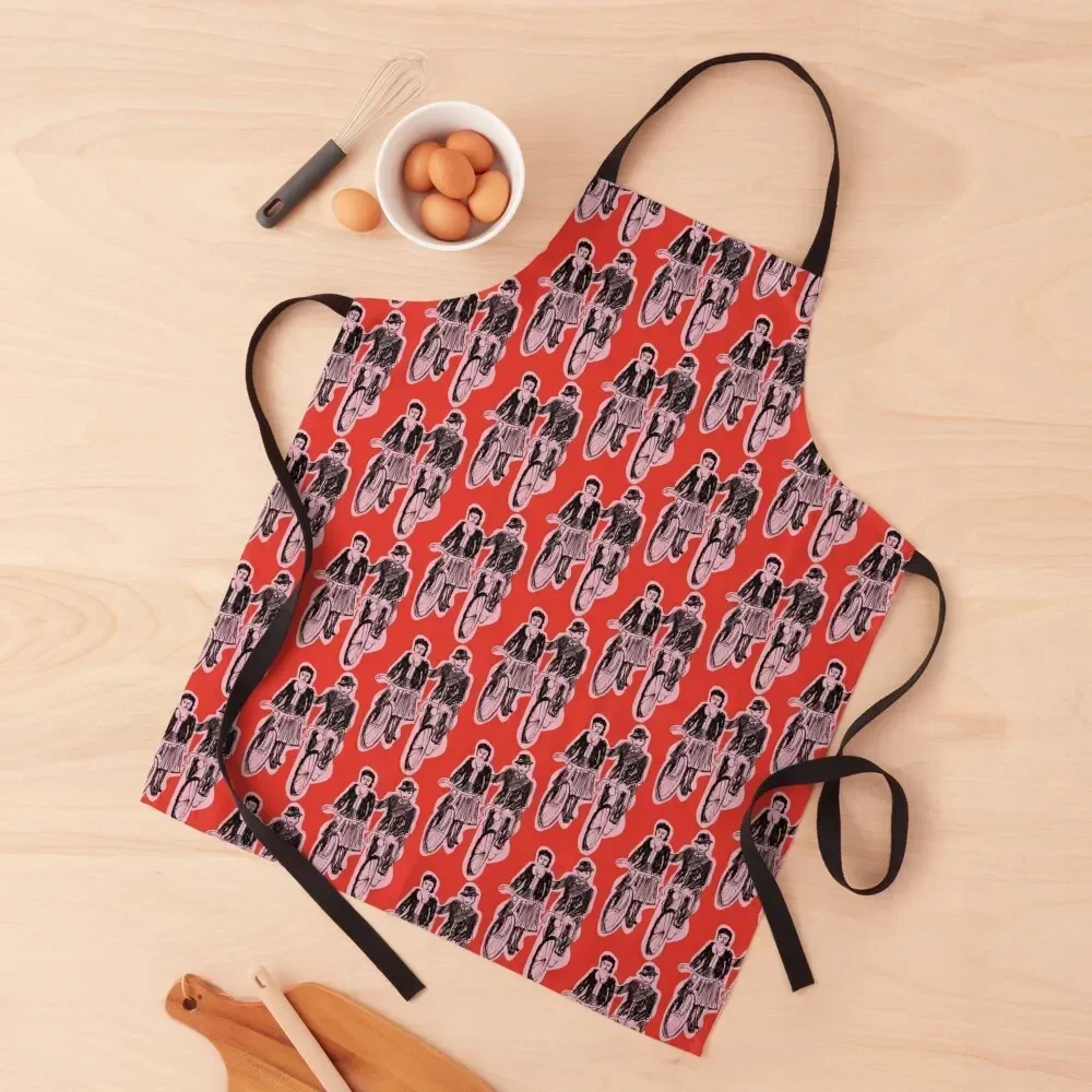 

Mima and Pipa in red Apron For Girl Kitchen Items japanese woman Manicurists Apron