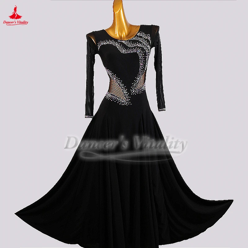 

Вальс Фокстрот Quickstep Профессиональная тренировочная и спортивная одежда Платья для соревнований по социальным танцам для взрослых и женщин Настроить