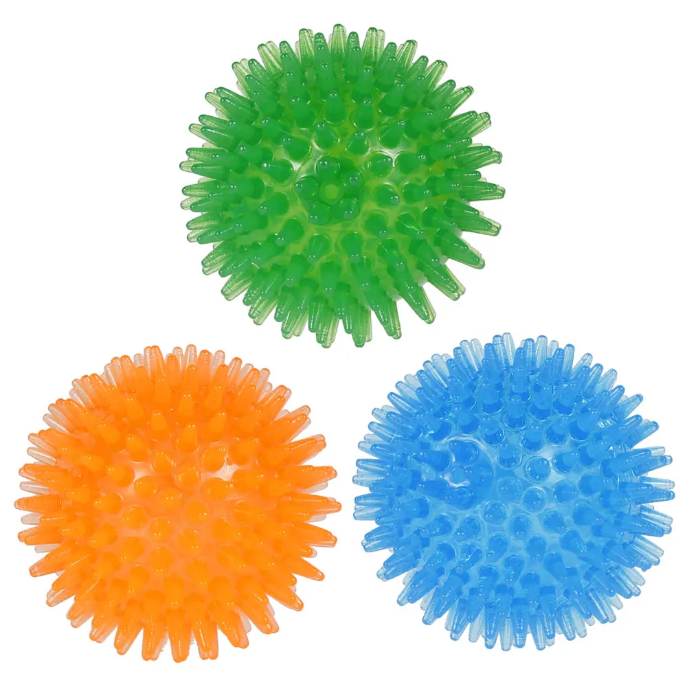 

Squeaky Dog Toy Balls Puppy Chew Toys for Teething Spiky Dog Balls for Small Dogs Toys Fetch Toy For Teeth Cleaning and Training