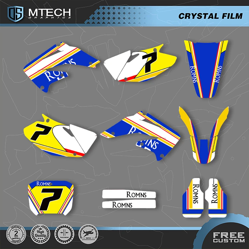 

DSMTECH Custom Motorcycle Graphics Background Decals Stickers Kits for HONDA 2002 2003 CRF 450 2004 CRF450 003