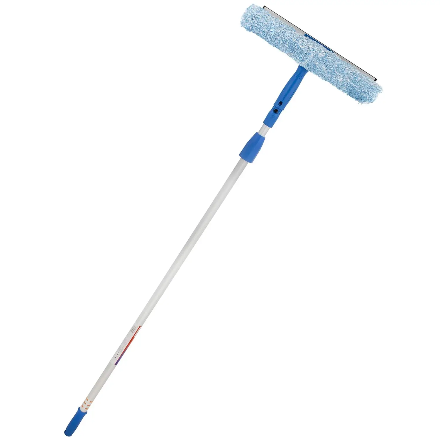 

Professional 2-in-1 Squeegee & Scrubber - 14” Window Cleaning Tool & 8’ Connect & Clean Pole – Cleaning Supplies, Squeegee