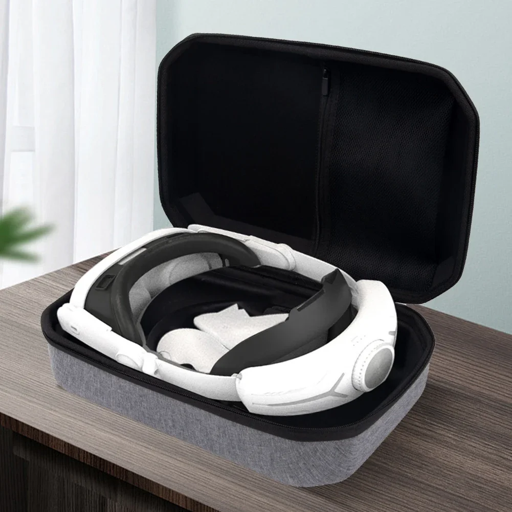 حقيبة تخزين محمولة مع غطاء عدسة ، جيب شبكي مقاوم للصدمات ، مقاوم للماء ، السفر ، ميتا كويست 3 ، اكسسوارات سماعة رأس VR ، المنزل