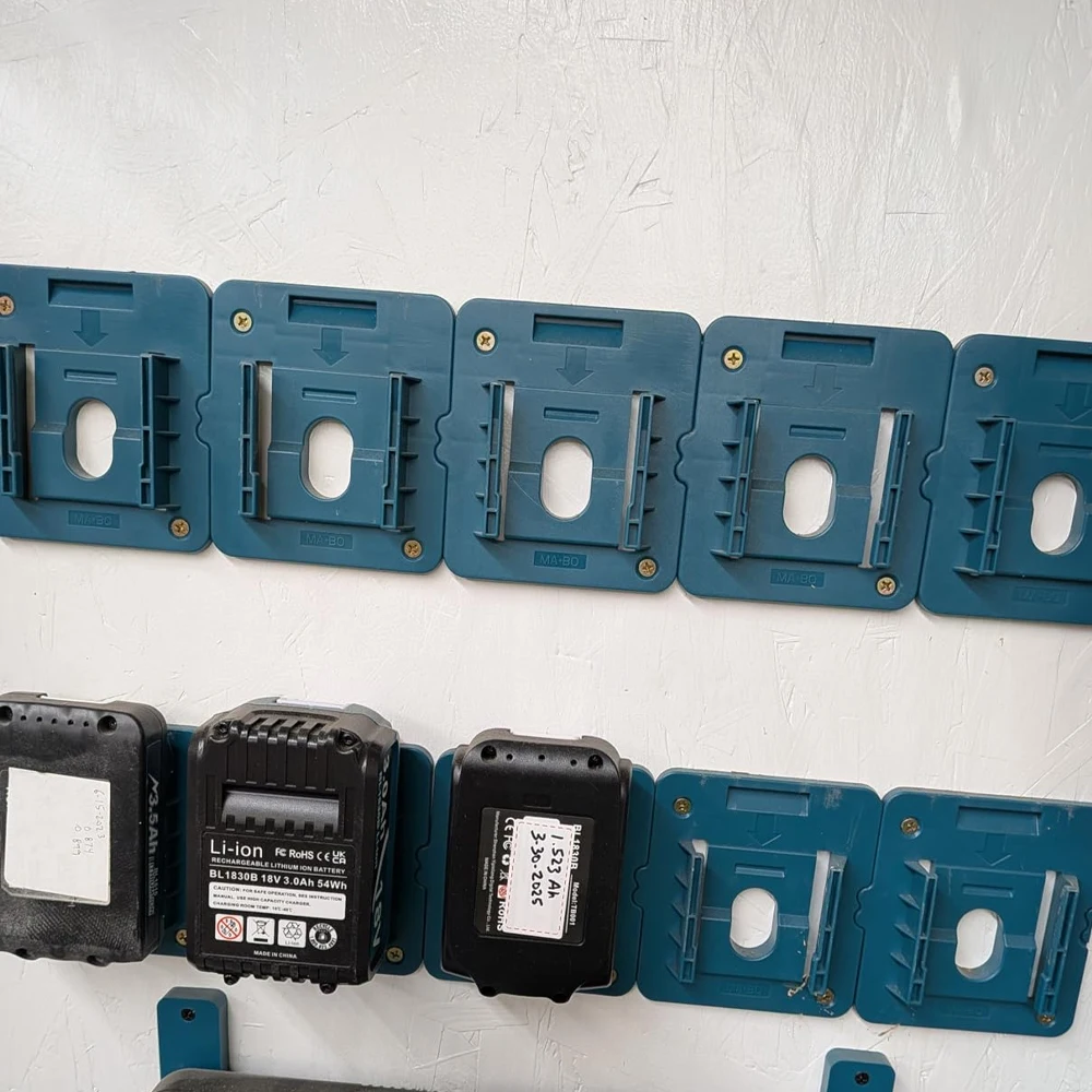 1–10 Stück Batteriehalter für Makita 18 V Akku, Wandmontage-Akkus, Aufbewahrungsorganisator für BL1830 BL1840 für Arbeitswagen, Regal, Toolbo – Detail 1