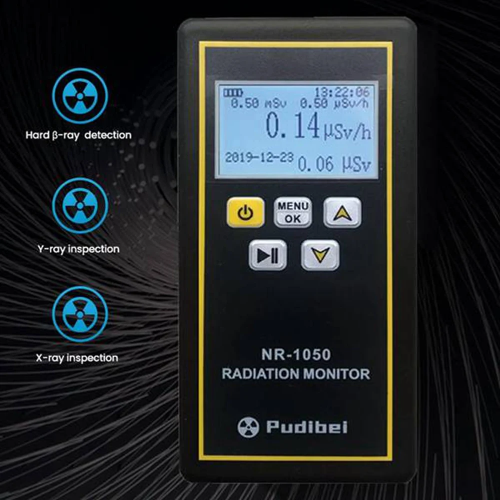 New Pudibei NR-1050 Handheld Nuclear Radiation Detector LCD Display Household Radioactive Tester