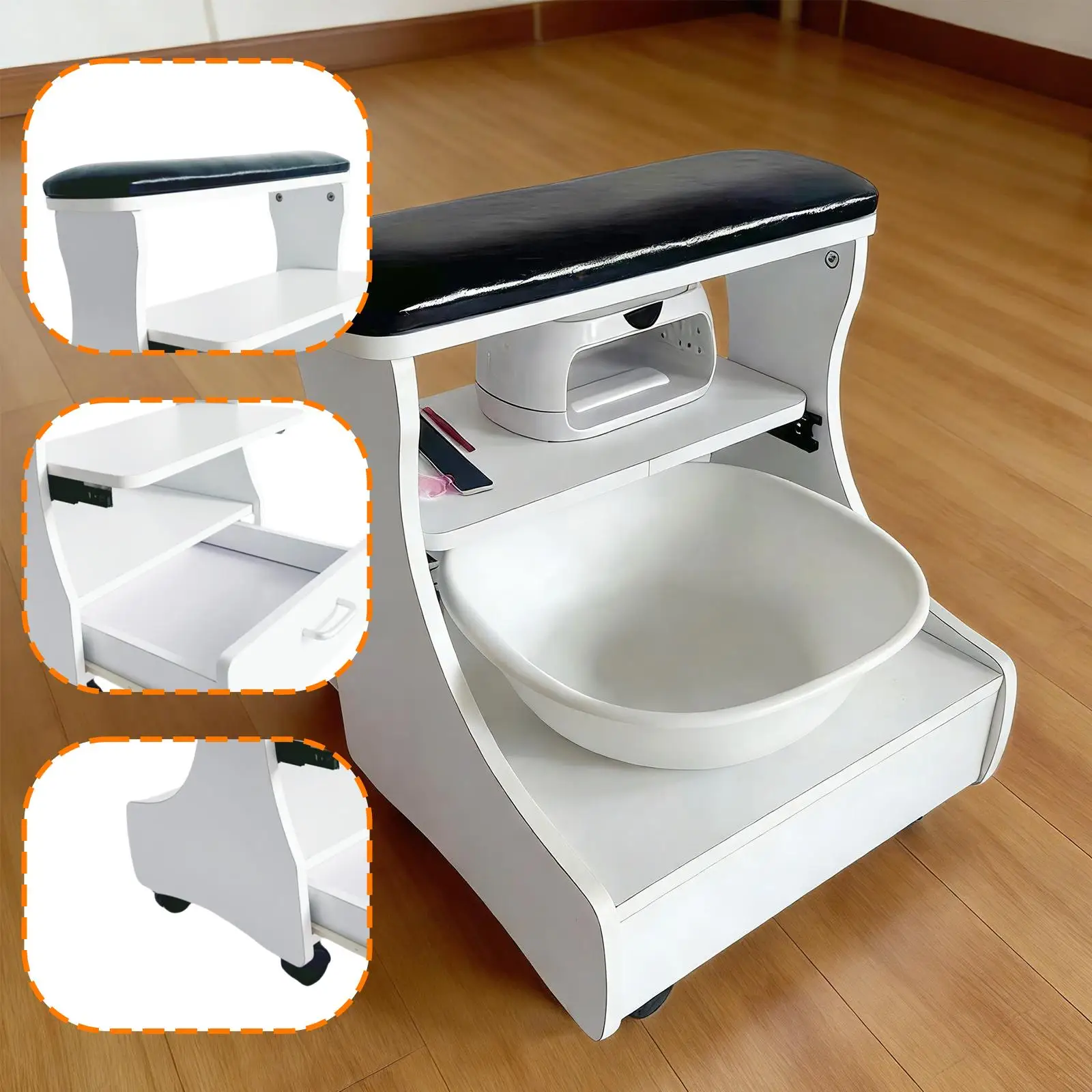 Pedicure Foot Rest Massage Stool Non Slip Comfortable Portable Ergonomic Beauty Footrest Foot for Hair Salons