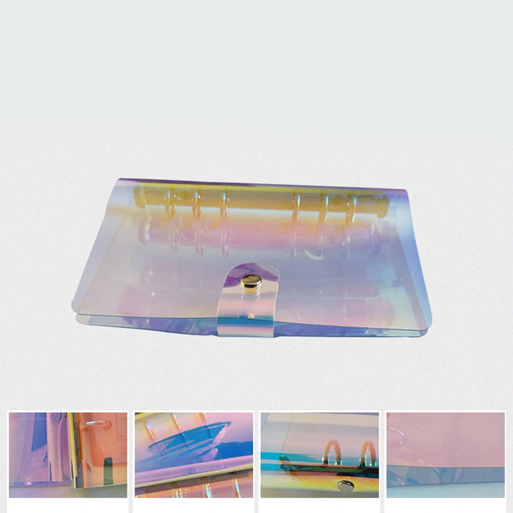 

Colorful Pvc Transparent File Binder With Steel Clip Lightweight Portable Fastening Button For School Office Business