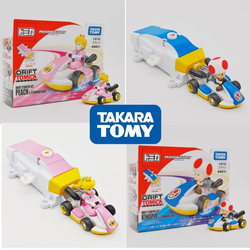 

Стартовый набор TAKARA TOMY Tomica Drift Mario Kart с гоночными машинками с жабой и персиком, игрушки-автомобили, детские подарки на день рождения