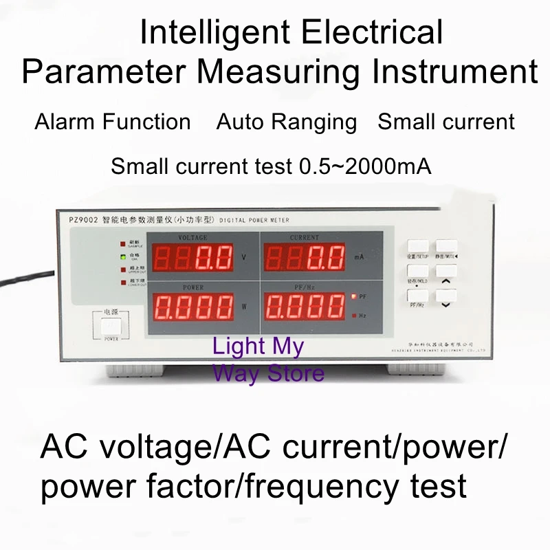 

Цифровой измеритель мощности PZ9002, умный трехфазный тестер параметров переменного тока и напряжения, с сигнализацией
