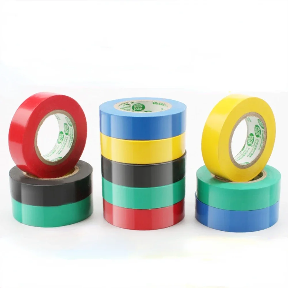 Profession Waterproof PVC Electrical Tape Wear-resistant Flame Retardant Lead-free Insulating Super Sticky Color Eletrician Tape