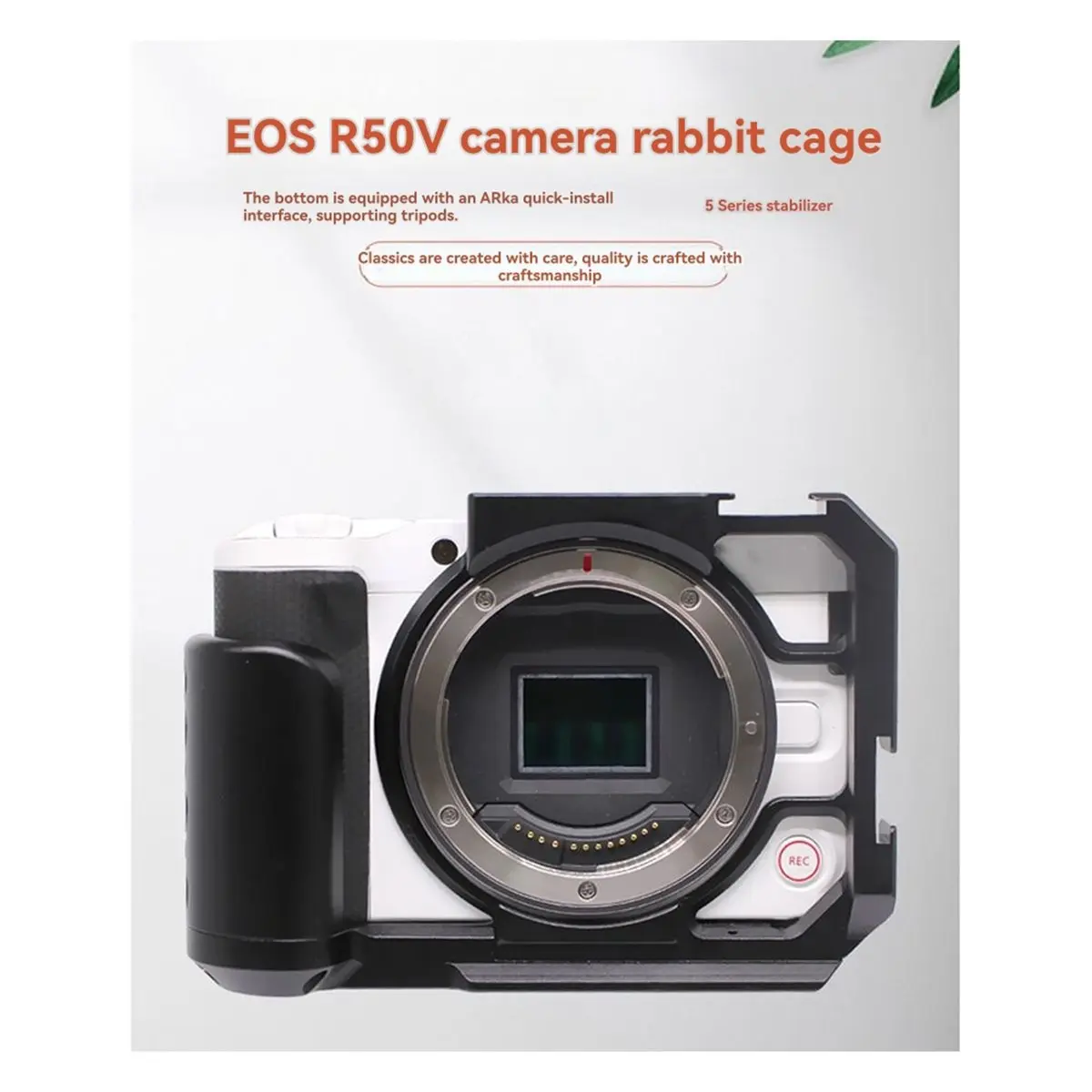 plplp For Canon EOS R50V Camera Rabbit Cage Micro-Single Quick Release Plate Stabilizer Video Vertical Photography Accessories