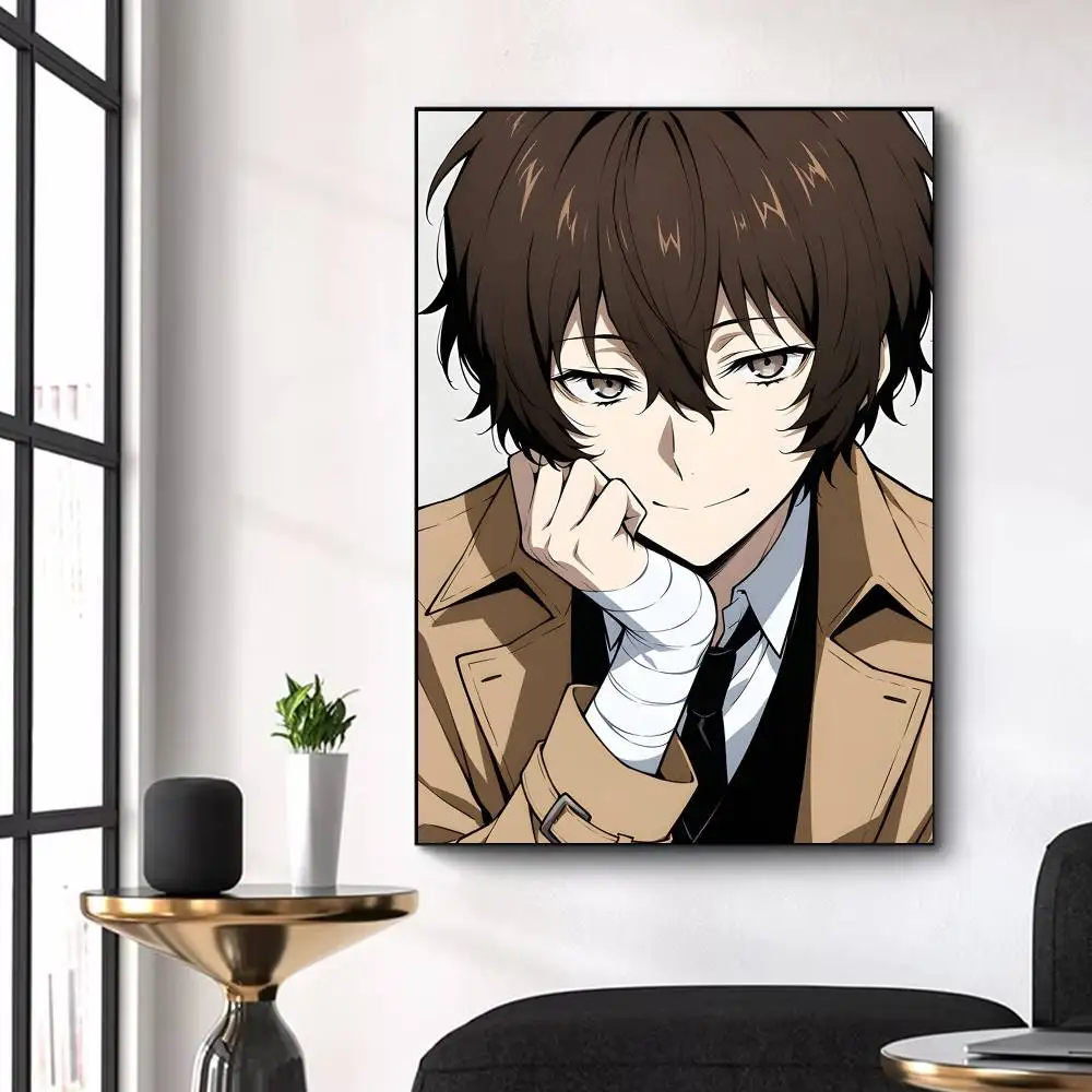B-Bungo Stray Dogs Dazai Osamu Poster High Quality Dorm Living Room Aesthetic Wall Decoration Painting Stickers Gift
