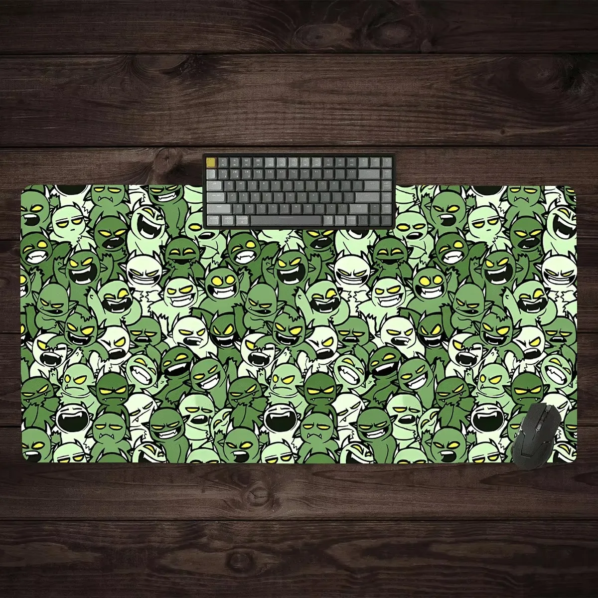 Cartoon little monster dense mouse pad large boy animation keyboard computer desktop office esports game table mat customization