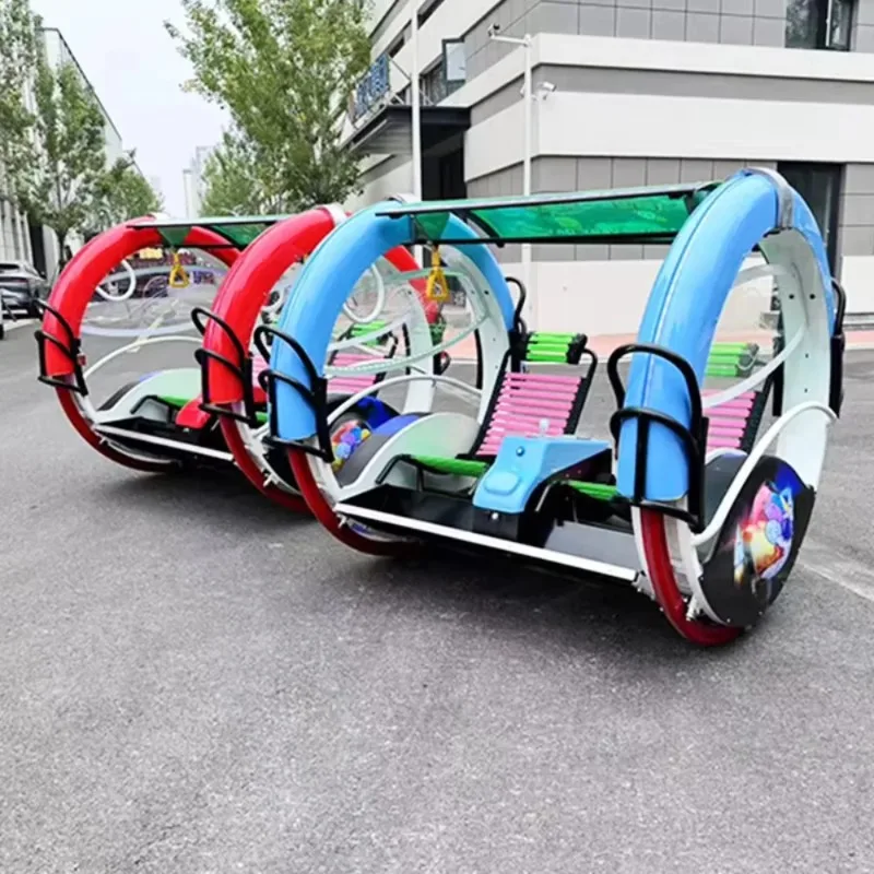 Double occupancy PVC music bar Car roller coaster Indoor and outdoor use Children's night market amusement equipment