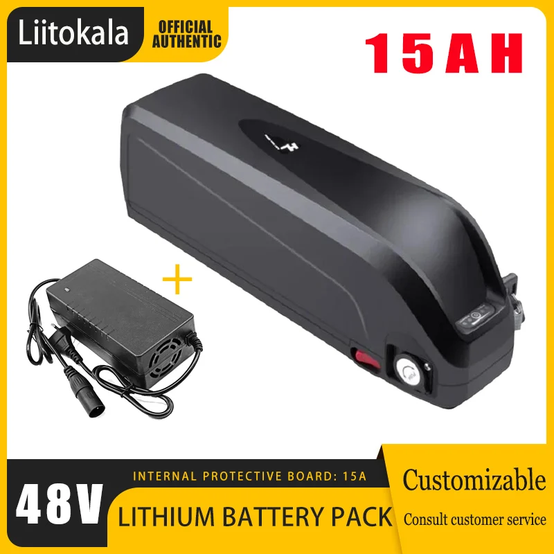 LiitoKala 48V 15Ah Hailong Cells E-bike Lithium Battery For Bafang USB Port Powerful Battery Electric Bicycle Conversions