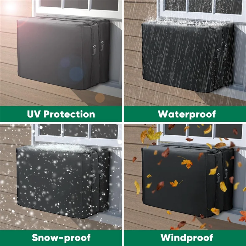 A94E-غطاء مكيف الهواء الخارجي، غطاء وحدة التيار المتردد للنافذة، غطاء حماية تيار متردد مقاوم للماء للغبار والنافذة الخارجية