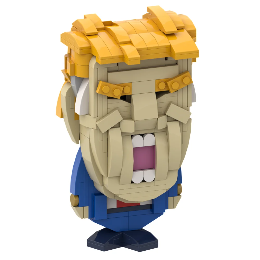 MOC US Presidential Model Trumps Big Head Building Blocks DIY Puzzle Bricks Collection Creativity Assembled Bricks Toy Kids Gift