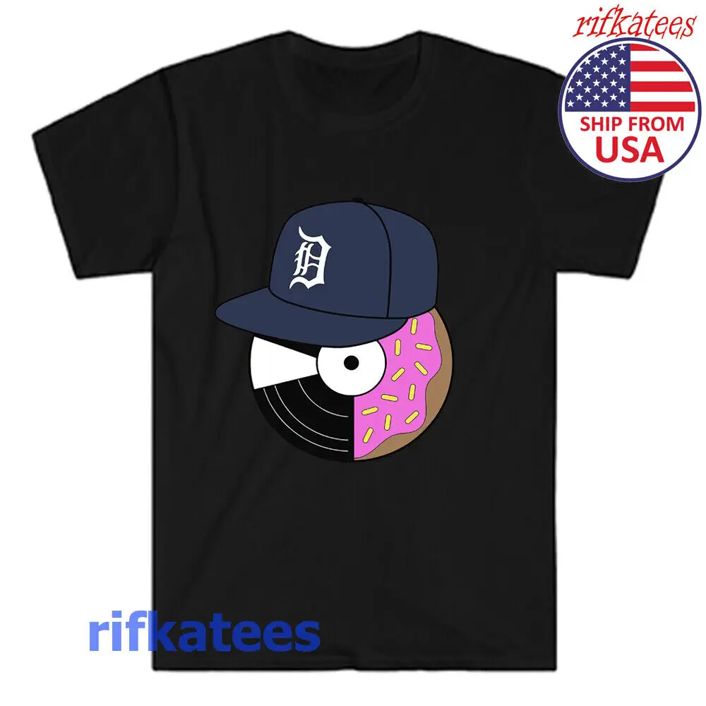 

J DIlla Donut Men's Black T-Shirt Size S to 5XL Men's and women's T-shirts