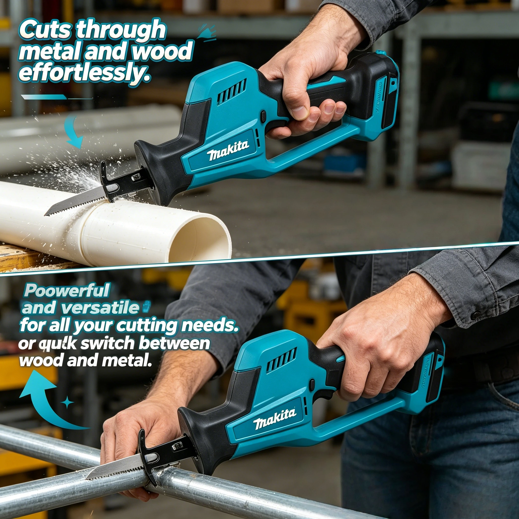 

Makita Cutting Saw Portable Saw Power Tool DJR189 18V Cordless Electric Reciprocating Saw Brushless Rechargeable Wood Metal