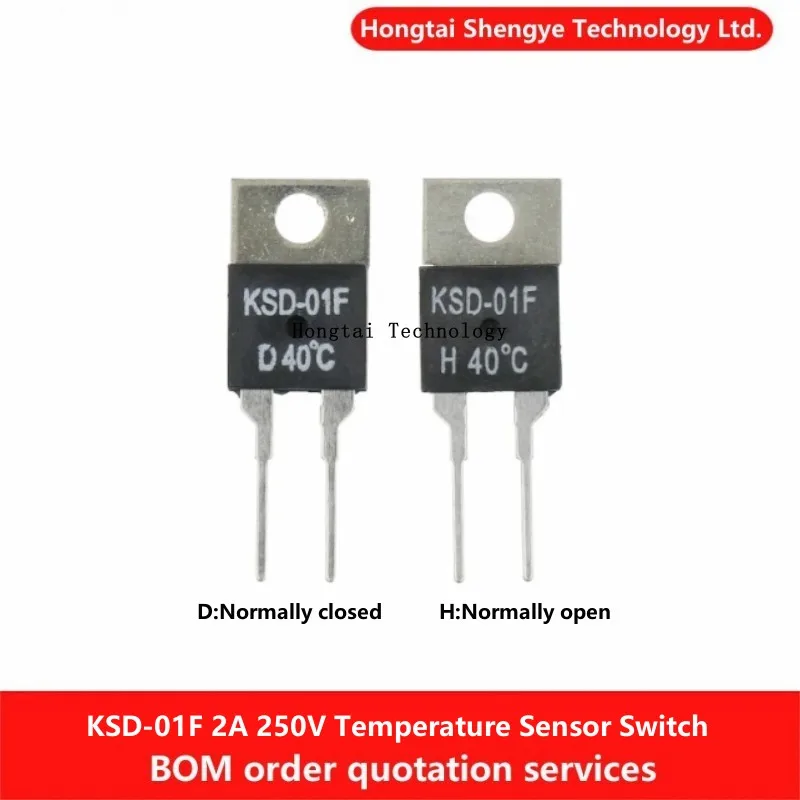 KSD-01F temperature control switch 0/15/40/50/80/95C-150 degrees 2A 250V normally closed and normally open temperature sensor