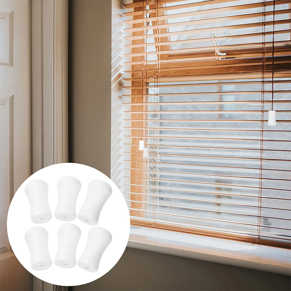 

8pcs Wood Pendant Accessories For Window Blinds Replacement Curtain Cord Knobs Plastic Pulls For Indoor Outdoor Shades Ceiling