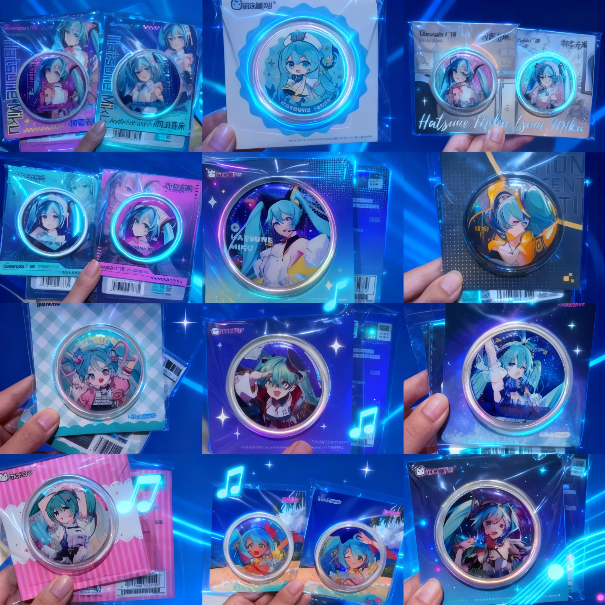 

Official Hatsune Miku Badge Pin Anime Goods Merchandise Future Beat Sweet Dream Collection Techwear Stepping Sea Vocaloid