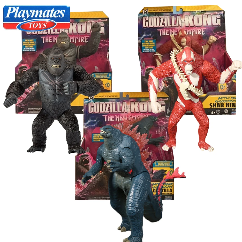 

Original Playmates Godzilla Vs Kong 2 Large Movable Action Figurine Sturdy Build Lifelike Style Perfect Gifts for Enthusiasts