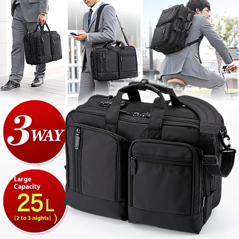 Large Capaci Cuter Bag with Password 3WAY Handheld Double oulder Bapa Waterproof Busin Nylon Notebook Bag