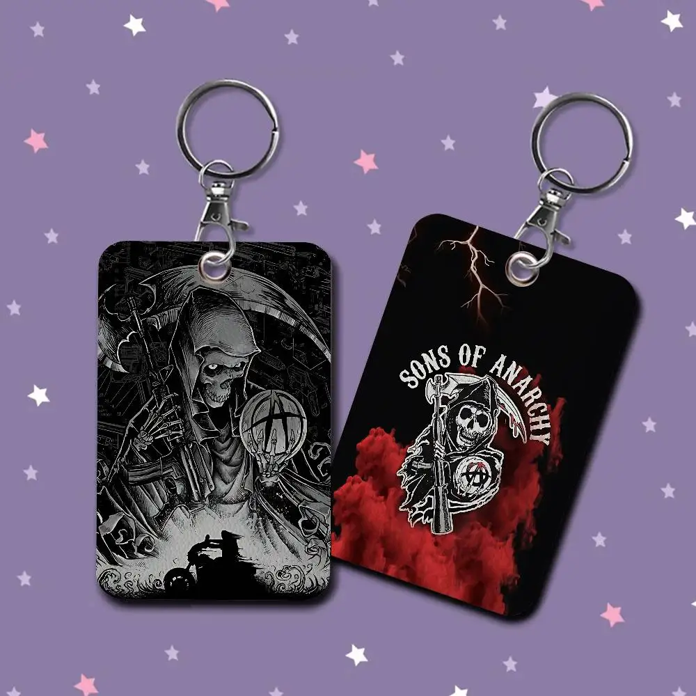 TV Sons of A-Anarchy Card Holder Suitable for Bank Business Work Card Holder Credit ID Card Badge Bag Holder Keychain