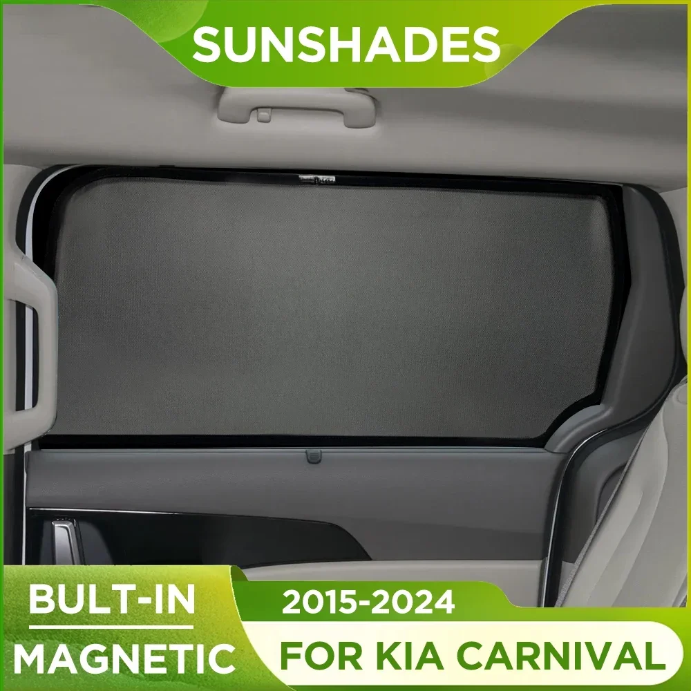 Magnetic Car Rear Window Sunshades For KIA Carnival KA4 2021 2022 Passenger Window Privacy Curtain For KIA Carnival 2023 2024