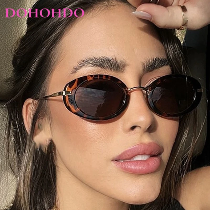 

Senior Metal Oval Sunglasses Women Men New Fashion Luxury Brand Design Travel Street Photography Sunglasses Unisex UV400 Lentes