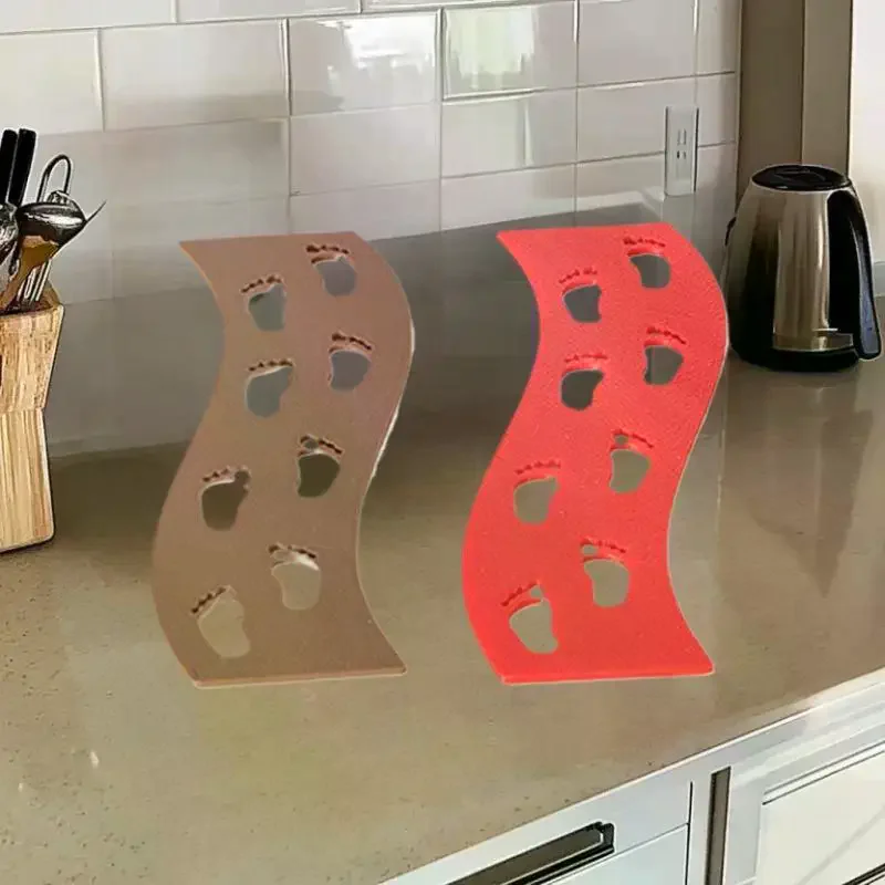 

Dollhouse Christmas Decoration: 5 Piece Set of Footprint Floor Mats for Fairy Garden Setting