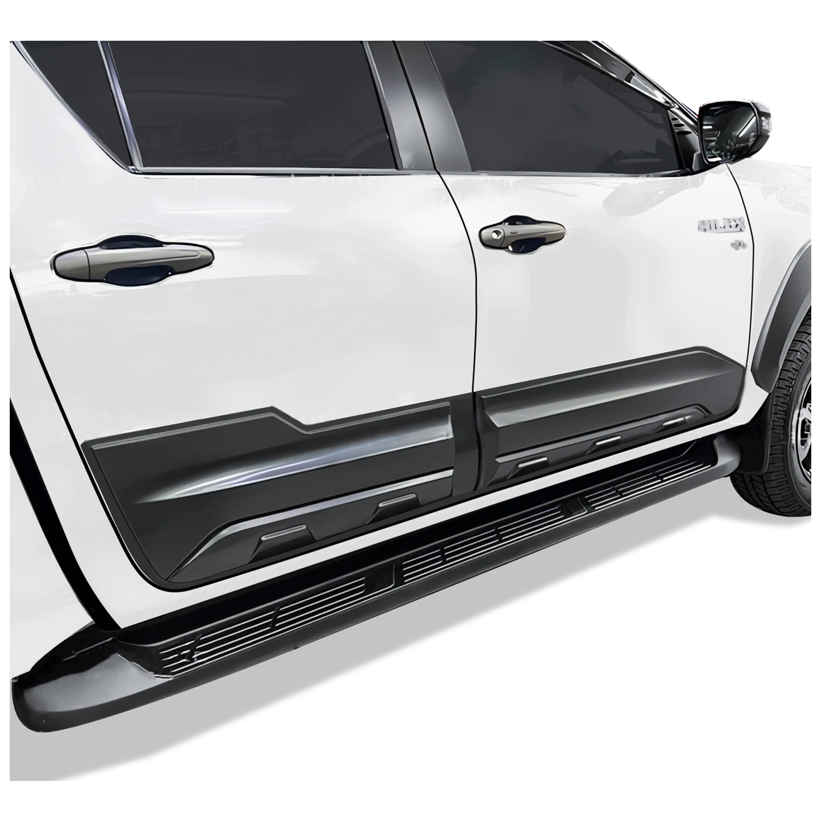 Car Door Side Moulding Body Cladding Side Molding For Toyota Hilux Revo 2021 2022 2023 2024 4X4 Car Styling Accessories