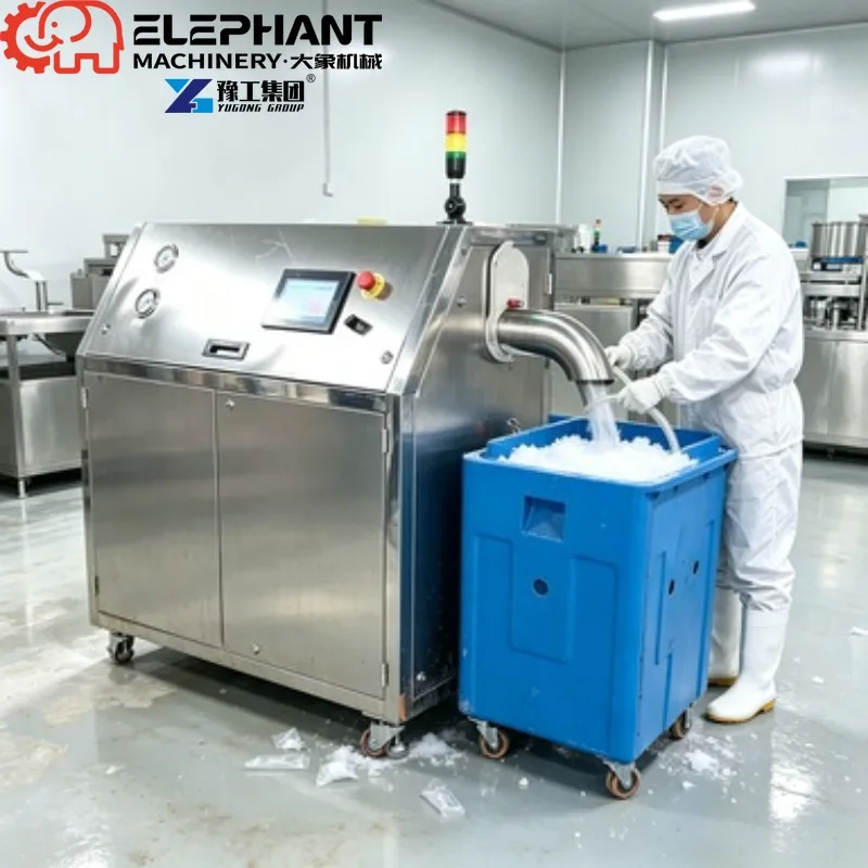 Dry Ice Pellet Machine, Industrial Automatic Dry Ice Maker With Motor & CO2 Recovery Unit 10KG Storage Capacity
